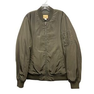 Roebuck & Co Men's Olive‎ Green Bomber Jacket Streetwear Utility Retro Size M